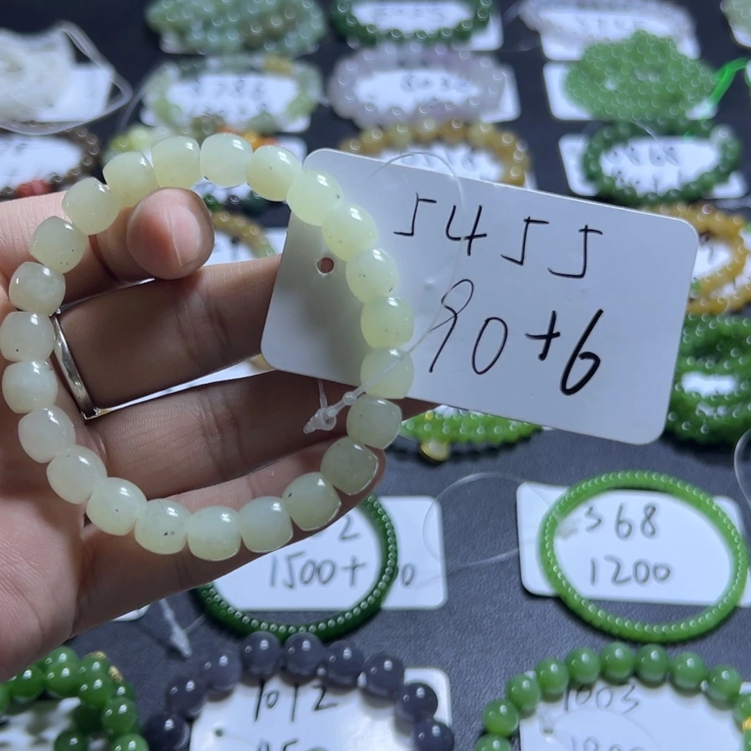 和田玉未镶嵌手串5455