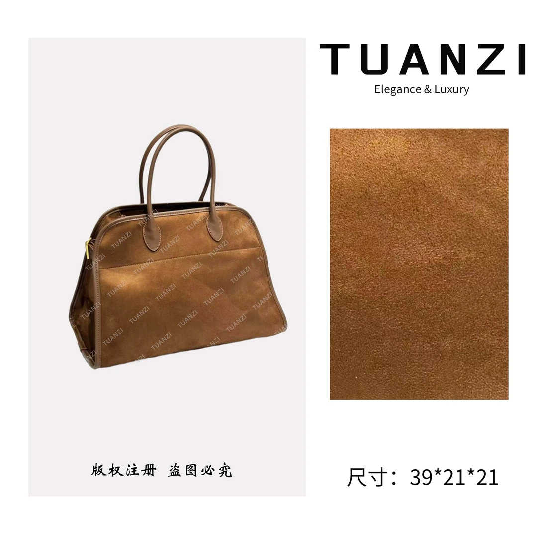 TUANZI『高端玩家』Row家秋冬新款手提包 XKY-2291-棕色