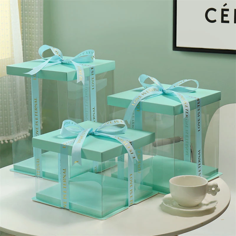 网红蛋糕盒手提包装盒礼物包装盒生日送礼包装盒4寸6寸8寸