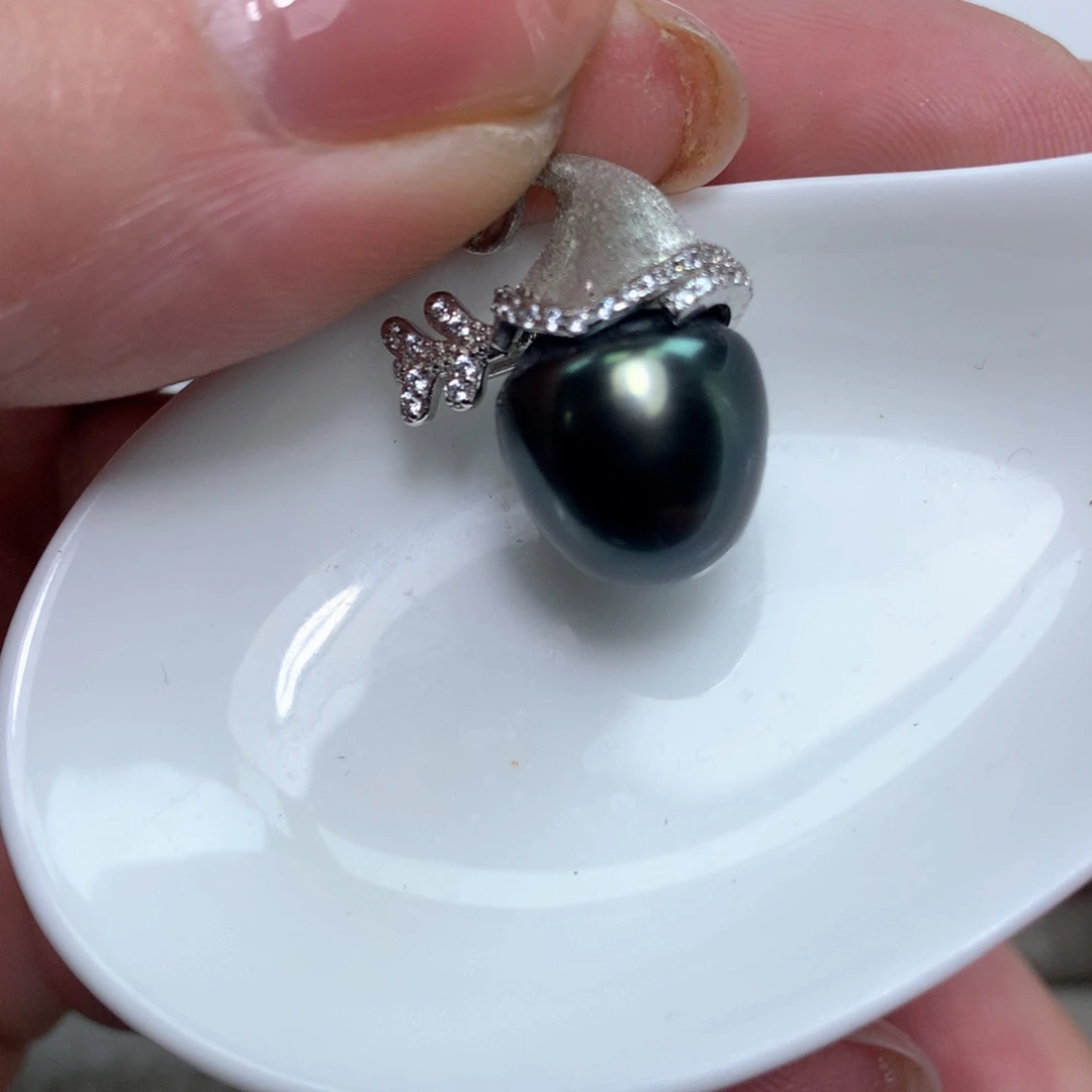 海水珍珠颈饰银S925镶嵌