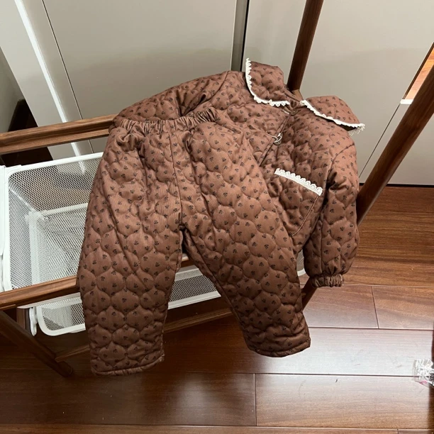 【编号R915】Y88206-13-儿童花边碎花家居服套装-YX