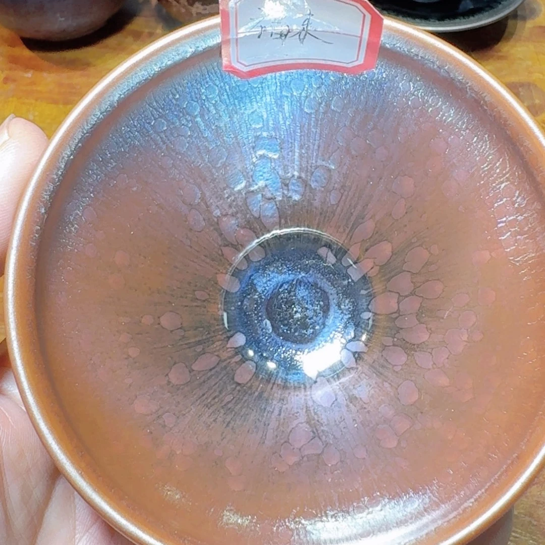 茶盏福*徐国清建盏柴烧彩金