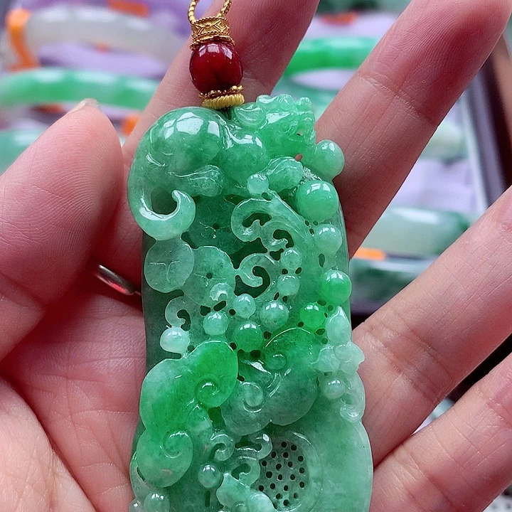 颈饰银S925镶嵌翡翠翡翠