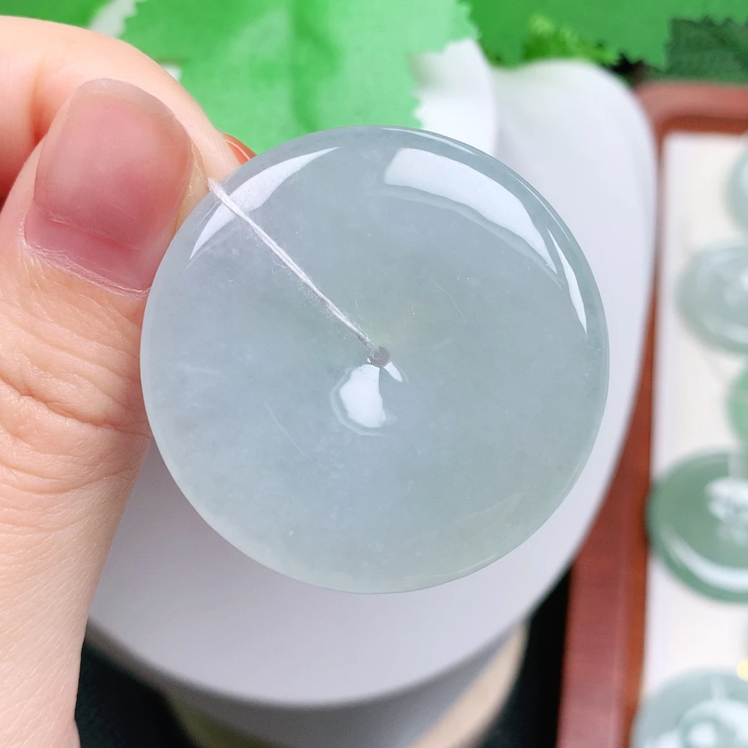 翡翠未镶嵌颈饰平安40-5.7