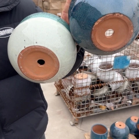 红陶养养花盆0214-1002瑕疵