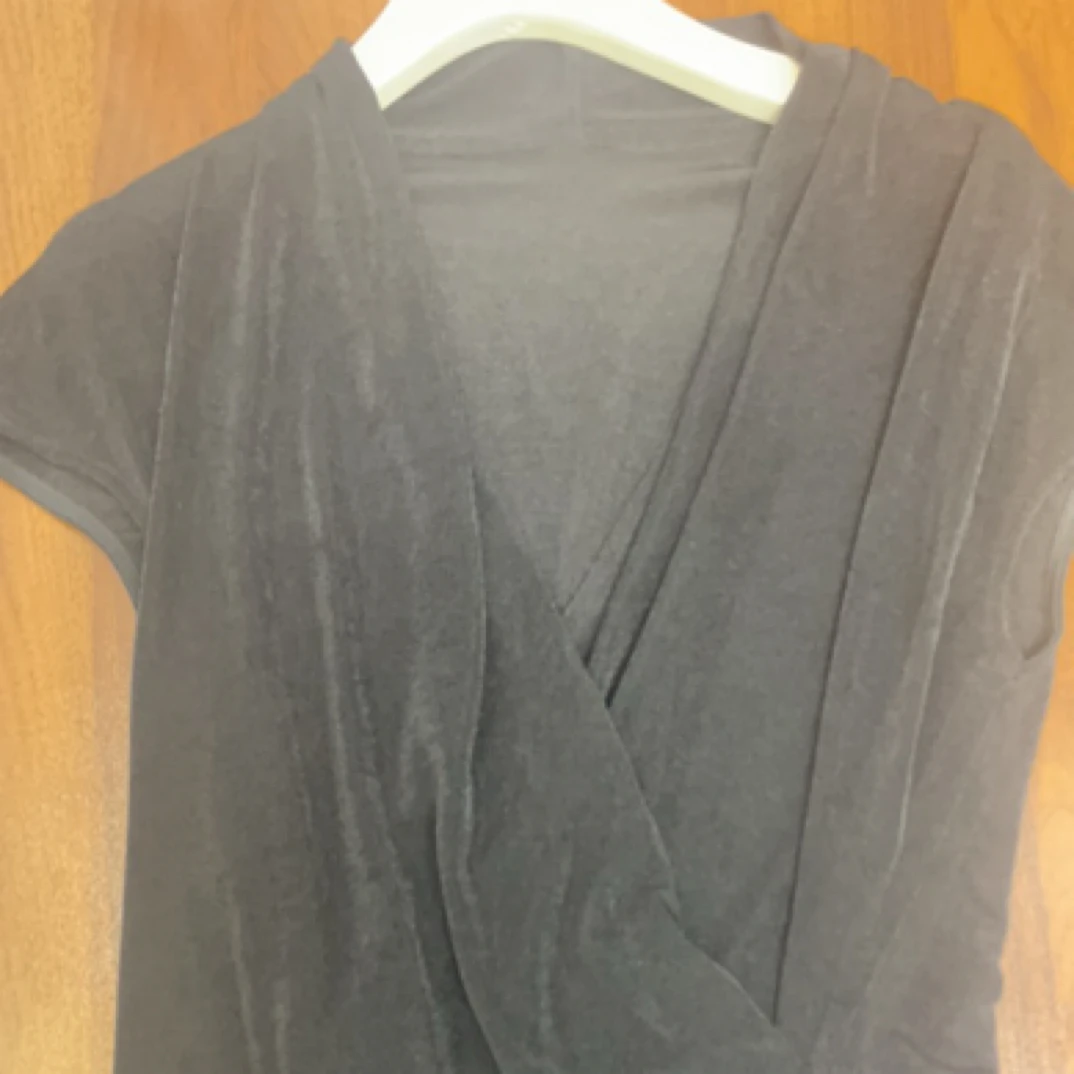 纯色短袖法式修身