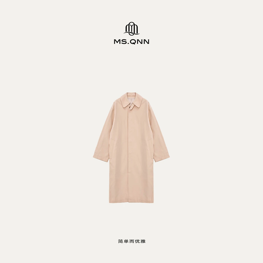 Ms.Qnn“吉拉风衣”高级感简约气质小翻领风衣 39C509 Q姐