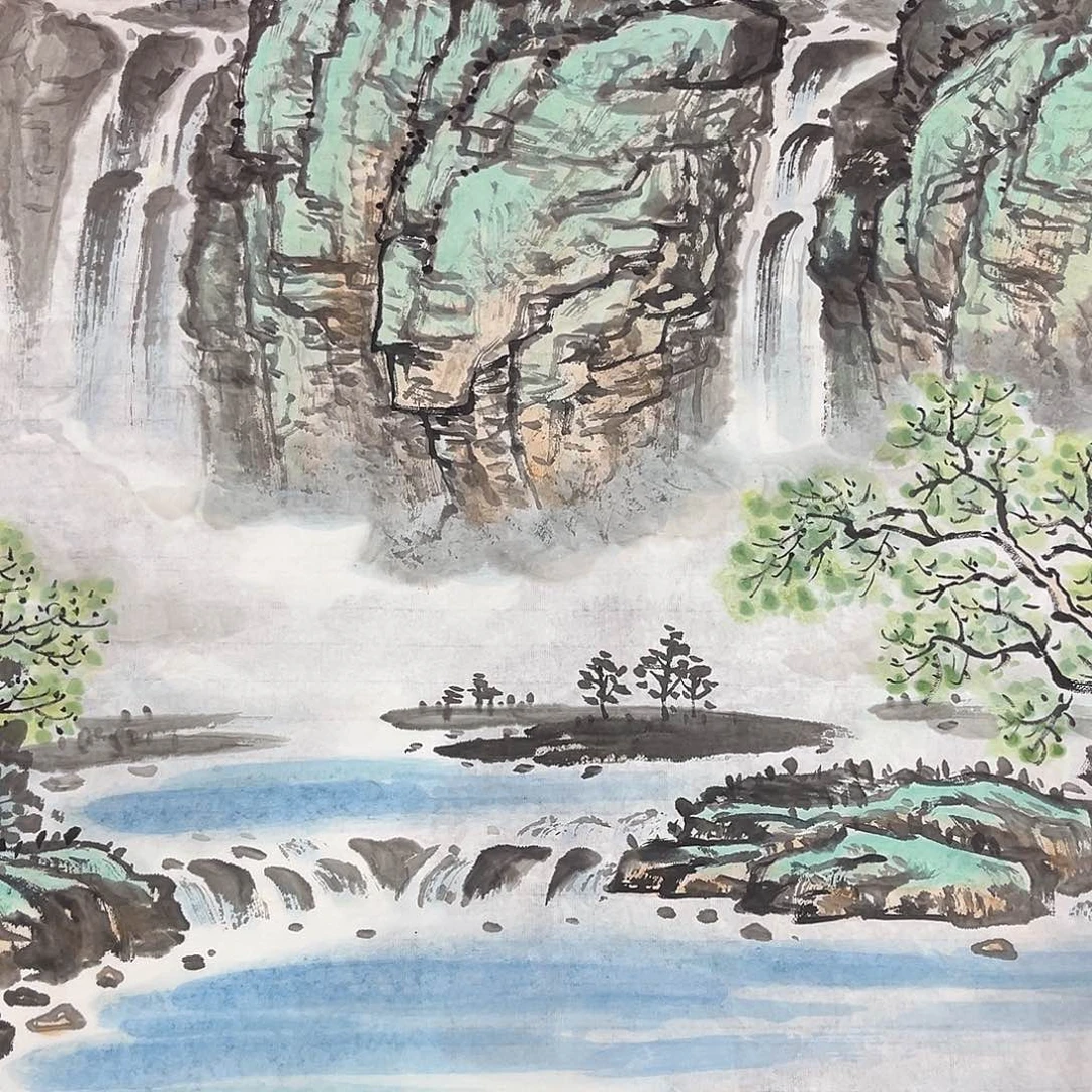 泉***夫国画绘画作品多次参加全国性学术