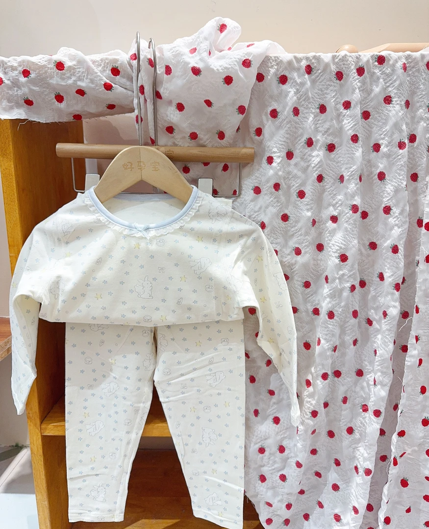 居家森系吸汗保暖家居服套装婴儿欧若精灵风