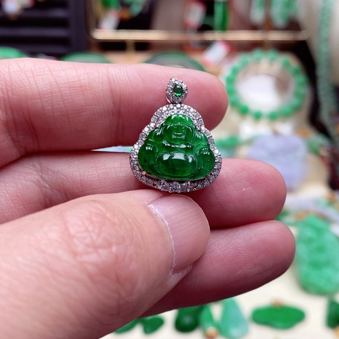 颈饰未镶嵌翡翠翡翠吊坠（不含链）