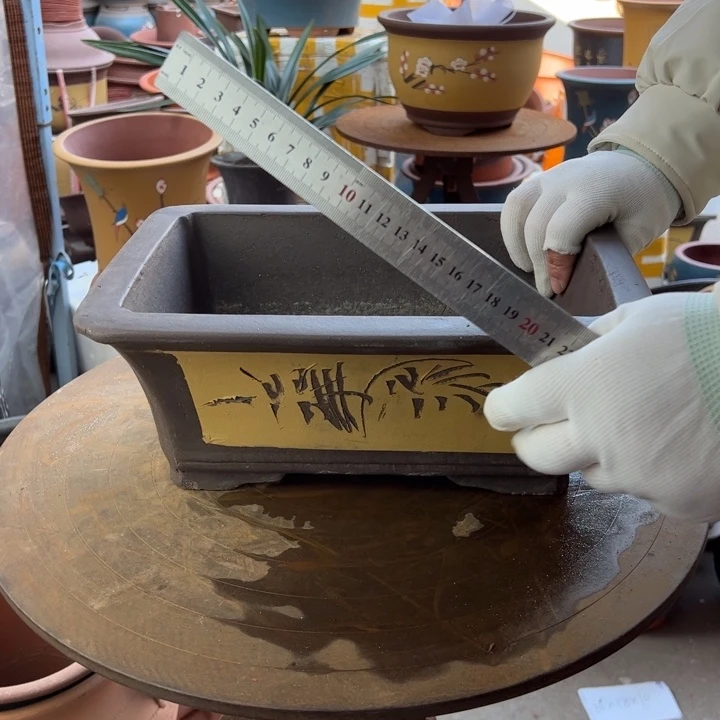 紫砂宜兴紫砂花盆红马槽31