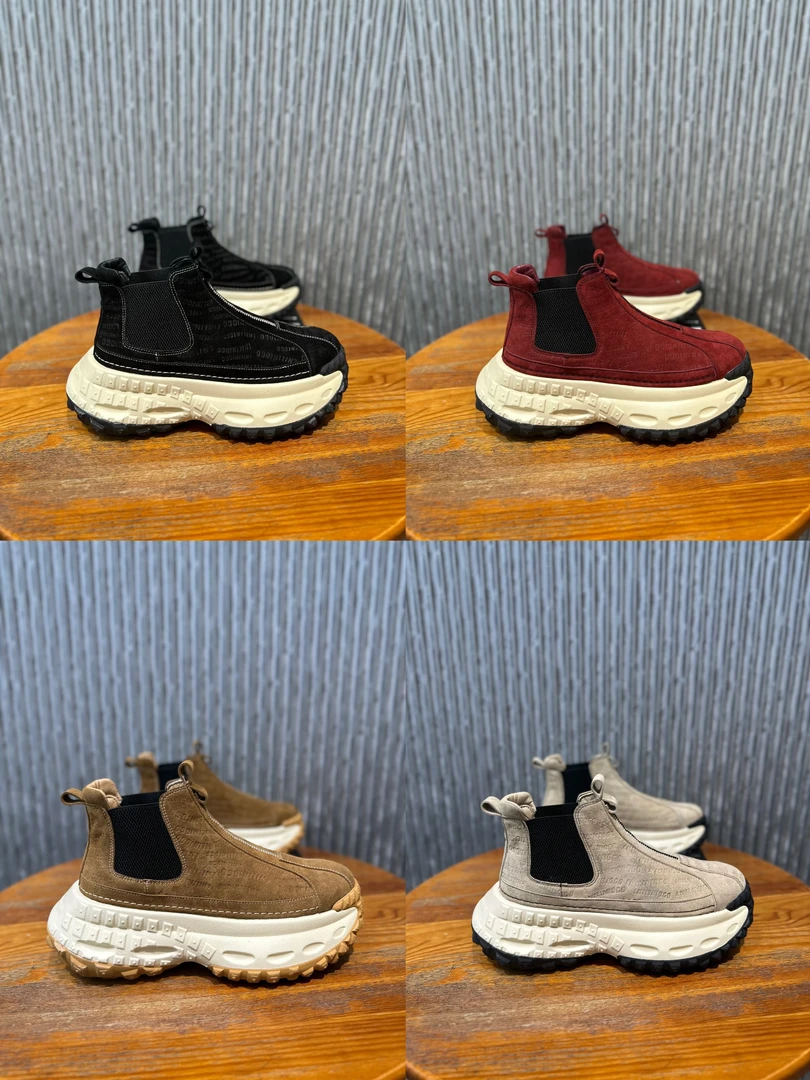 潮鞋【老爹鞋】2025秋季新款男鞋轻奢高帮翻毛皮老爹鞋时尚休闲鞋