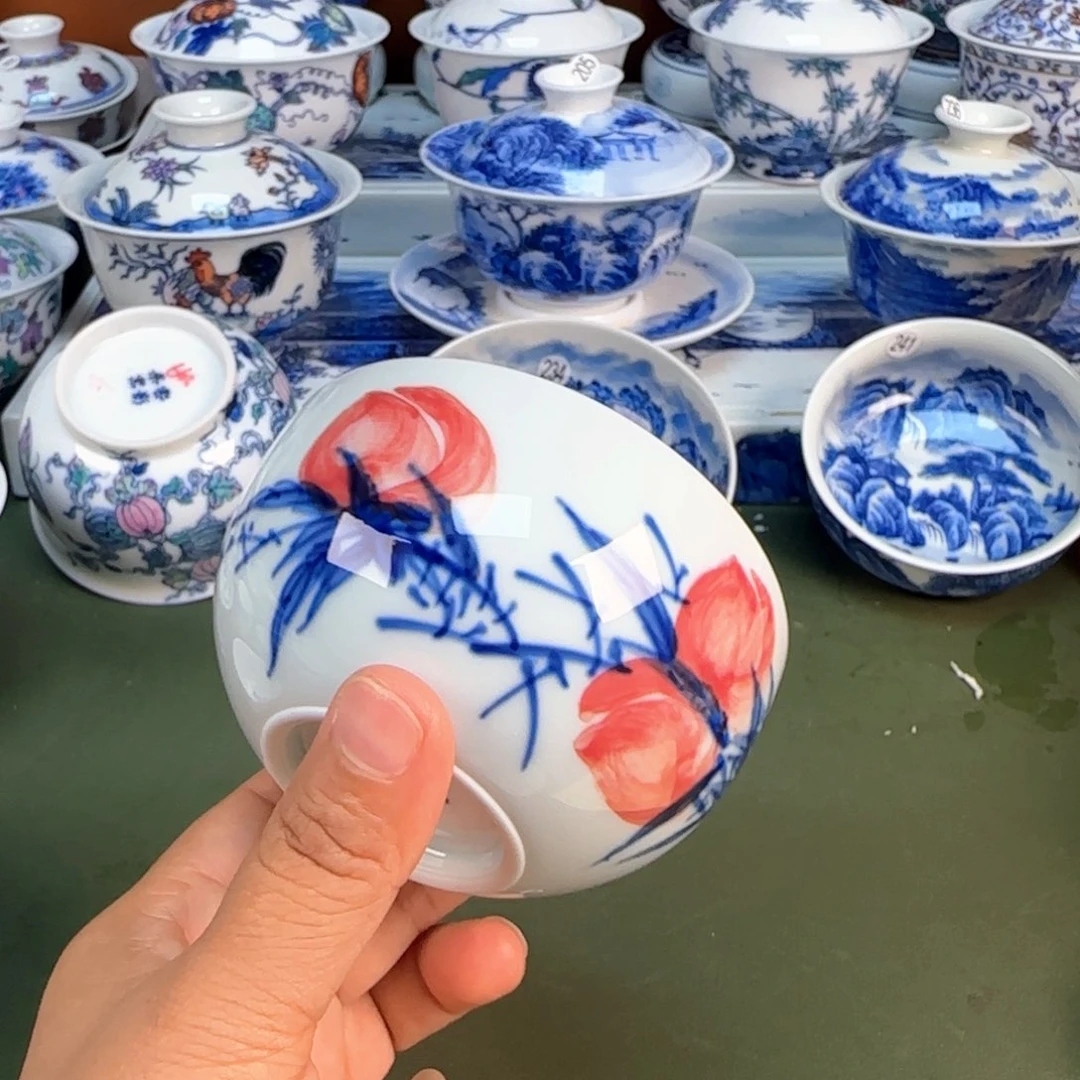 景德镇纯手绘茶具圆圆254