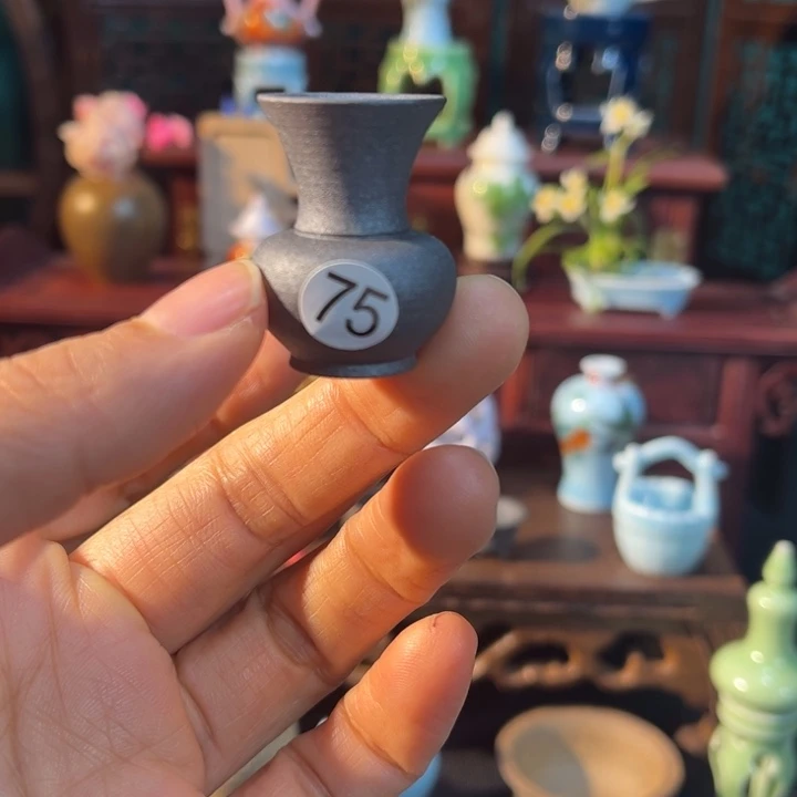 摆件微陶老王迷你花瓶