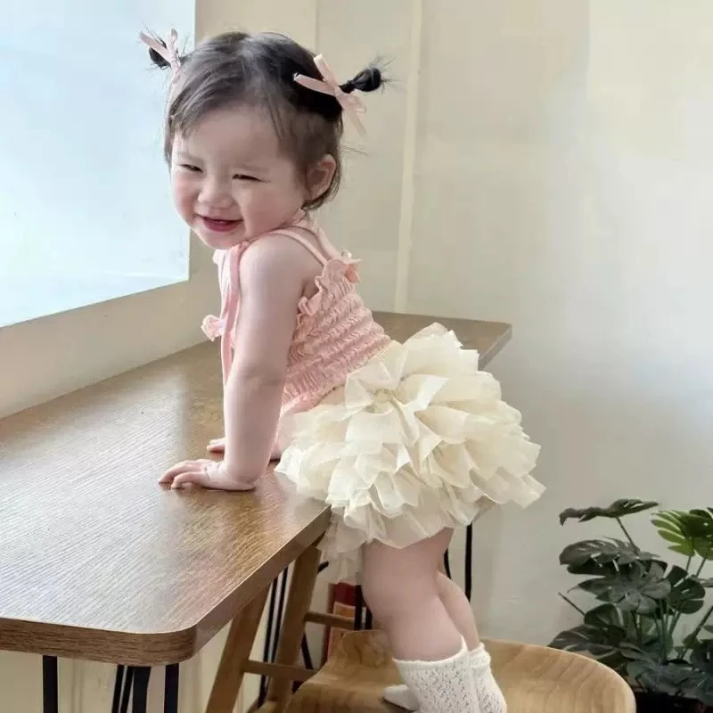 吊带背心+花苞Tutu裙套装