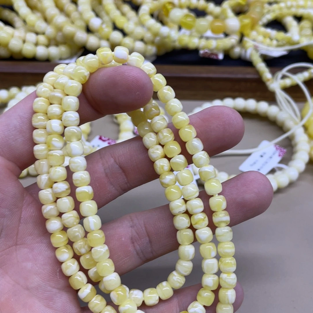 琥珀未镶嵌手链精工老型108