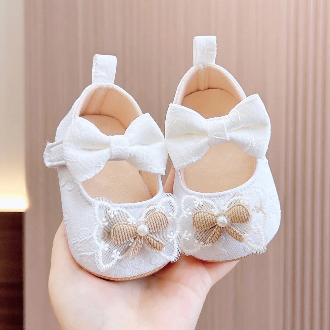 春夏宝宝鞋软底婴儿鞋女公主蝴蝶结学步鞋不掉步前单鞋小月龄鞋子