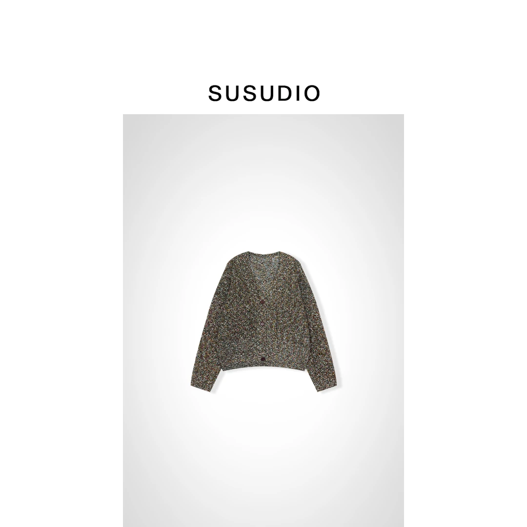 SUSUDIO②  设计款百搭设计感单排扣毛衣外套70083