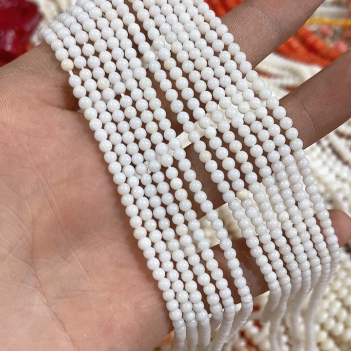 大理石非金属一条3mm白圆珠