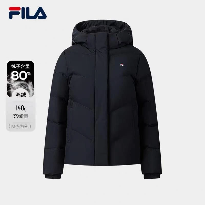 Fila/斐乐女士羽绒服2025冬季新款休闲保暖连帽外套F11W548902F