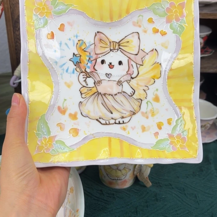 编号195，黄色调天使小兔