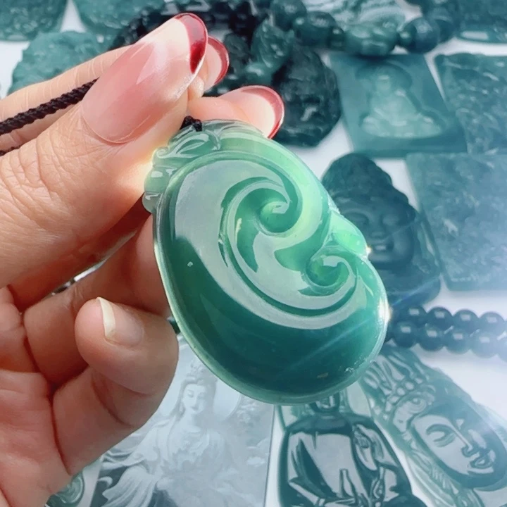 翡翠未镶嵌颈饰多样性发货天然A货翡翠