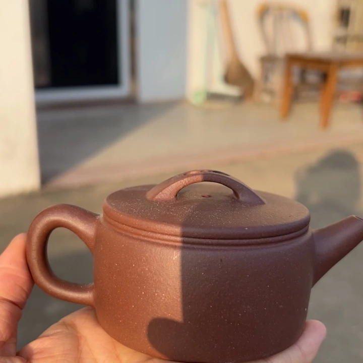 紫砂茶壶紫泥汉瓦180cc