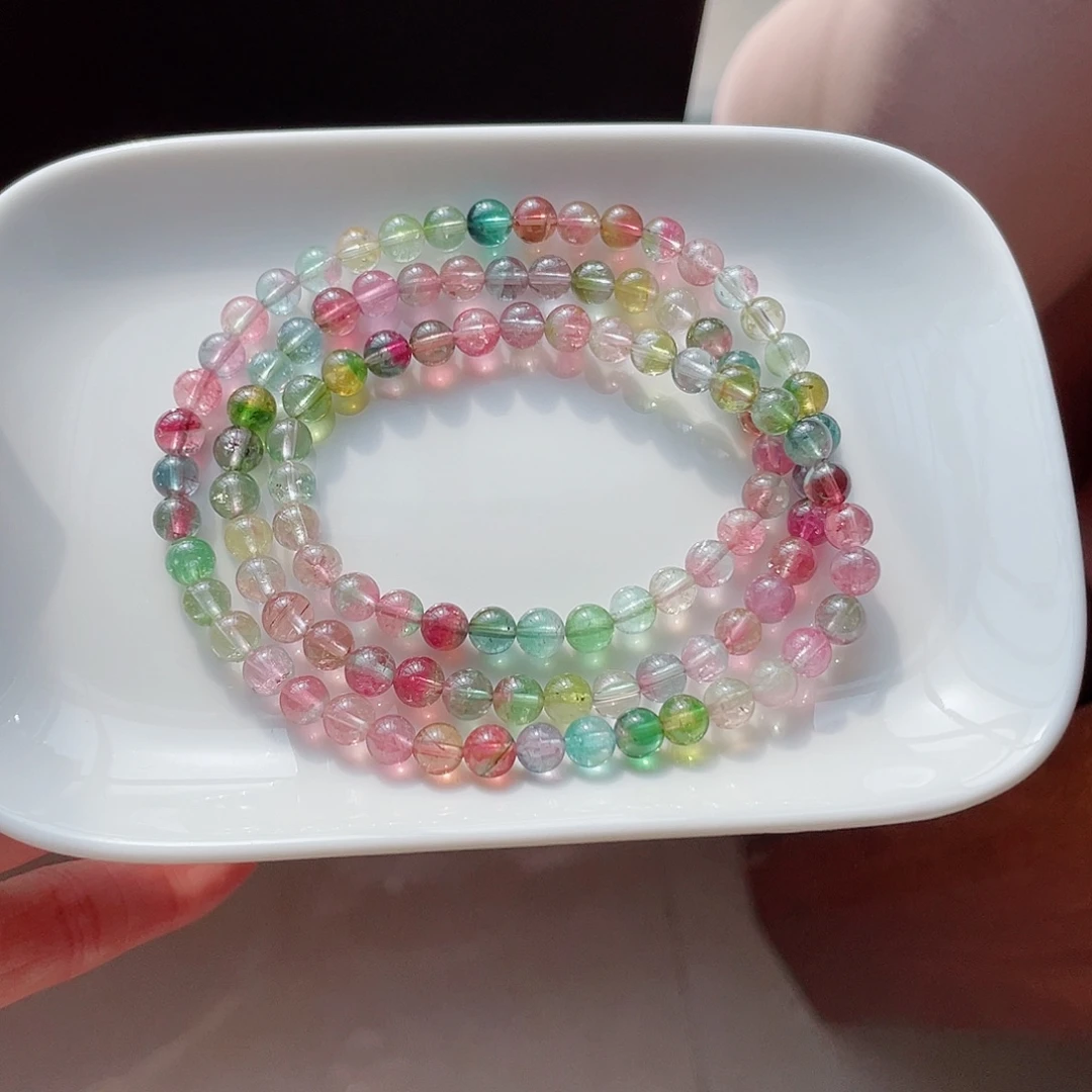 未镶嵌碧玺手链6mm左右