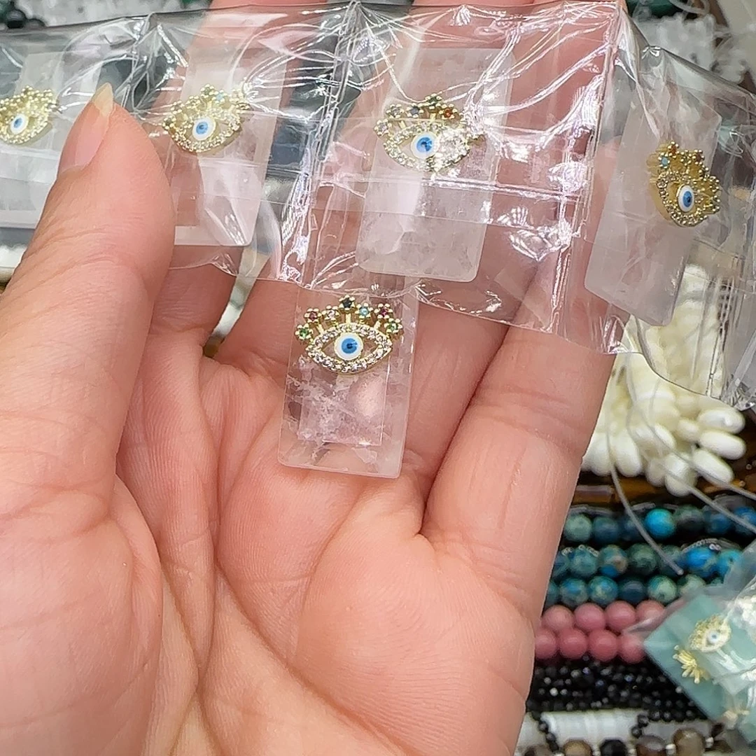 玛瑙/玉髓合金珠宝半成品白水晶一个03