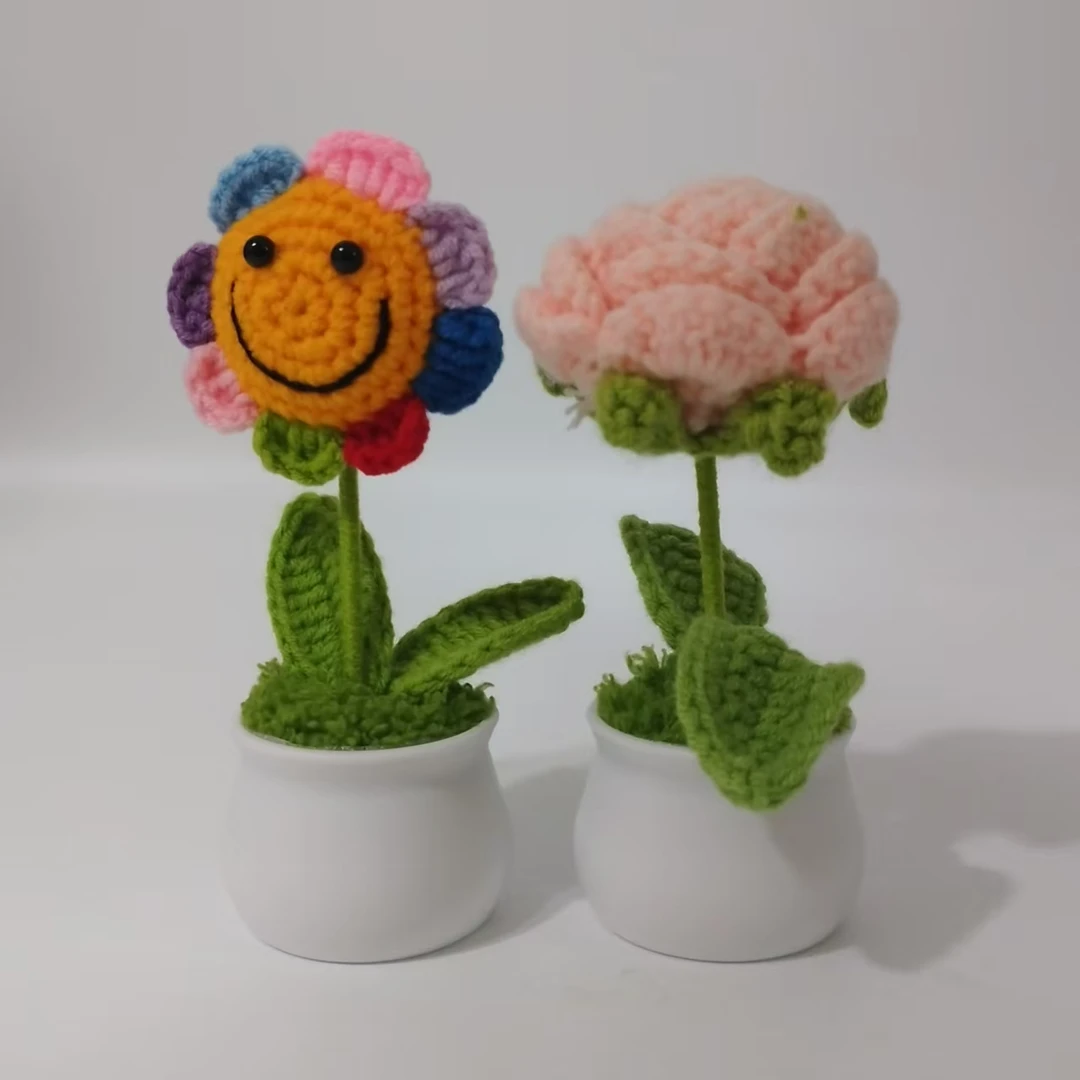 手工DIY编织花工艺品