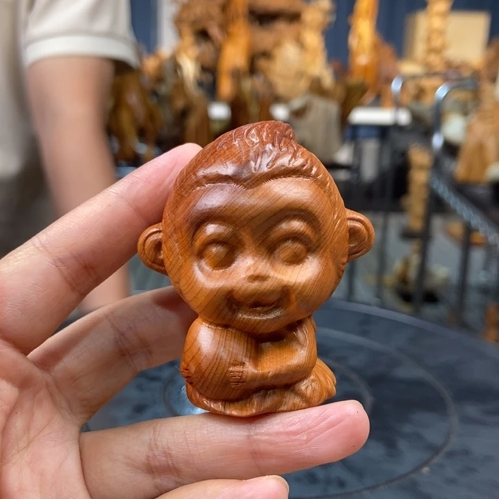 柏木（崖柏）手把件猴子