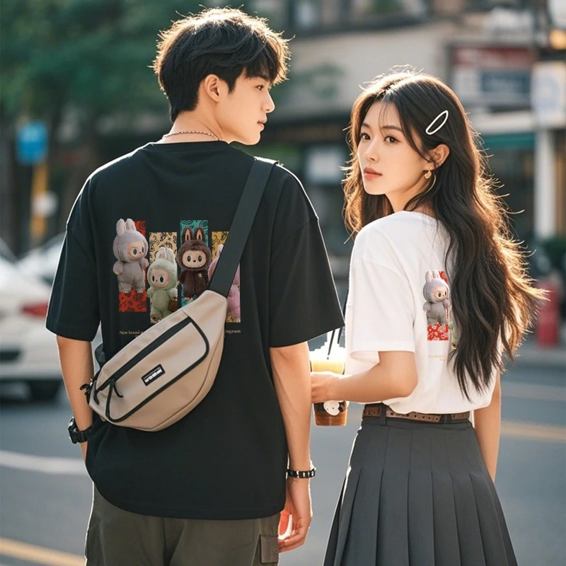 夏季索洛纳嘻哈韩版T恤短袖健身时尚学生常规款男士圆领常规情侣