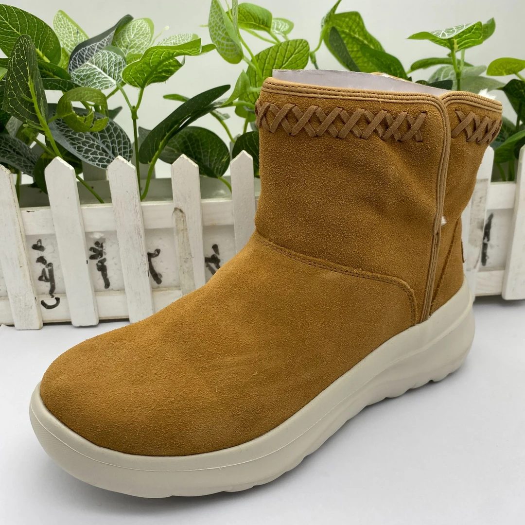 冬季百搭一脚蹬筒靴绒毛保暖舒适雪地靴女 544