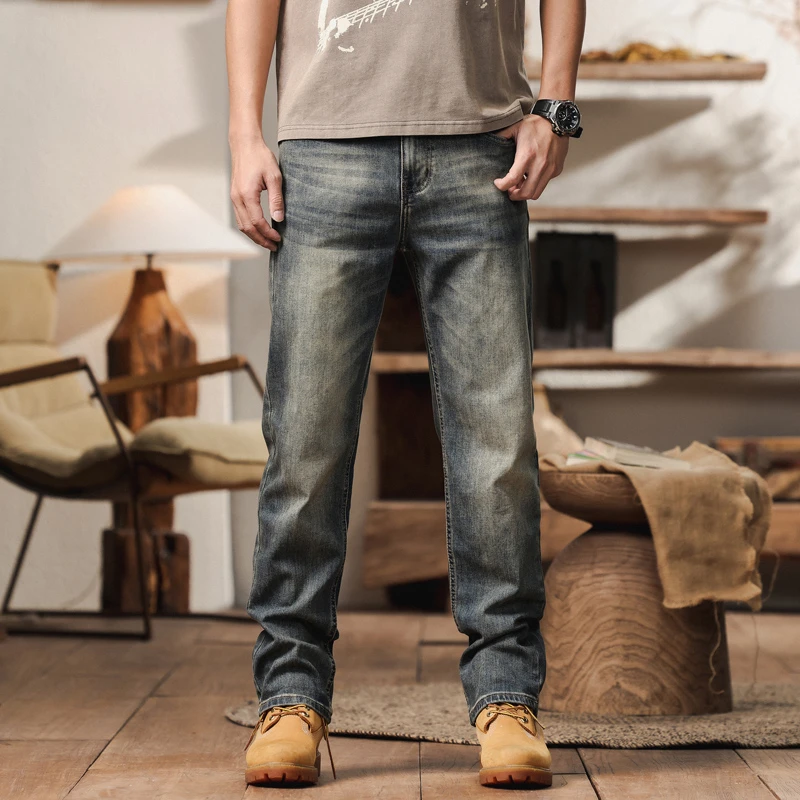 【DLG】百搭复古美式高街休闲春夏水洗牛仔裤男士经典牛仔#2016