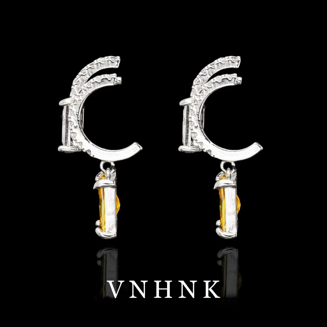 铜合金合成锆石耳饰 美可儿   C576   银色时尚气质耳环