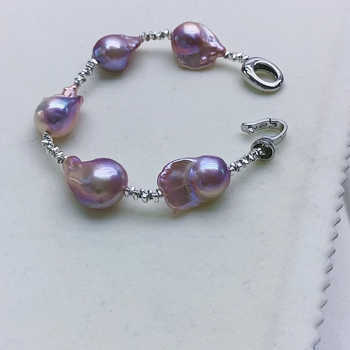 银S925镶嵌淡水珍珠耳饰