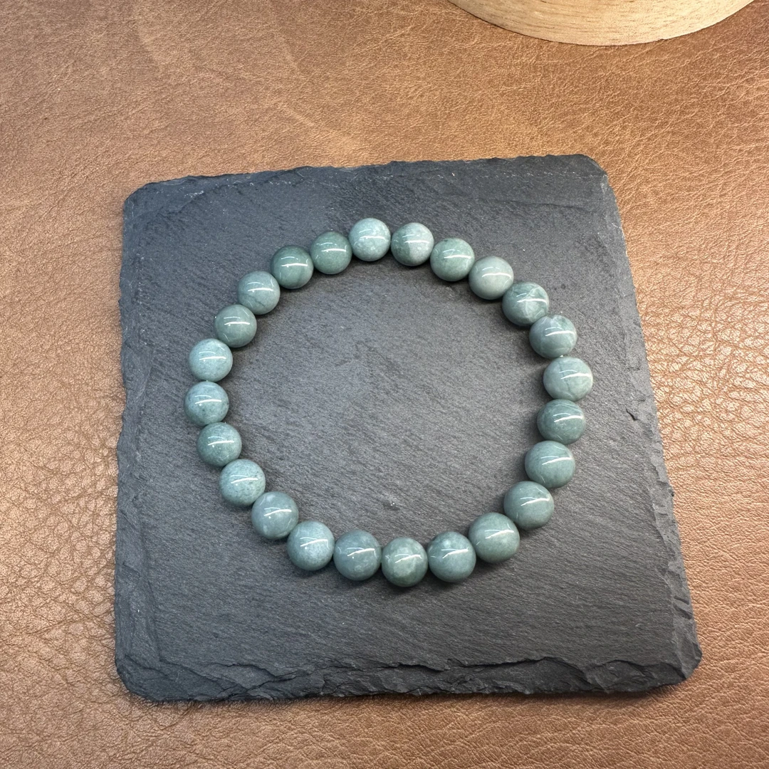 【木阳文创】蓝水翡翠单圈手串 0.7