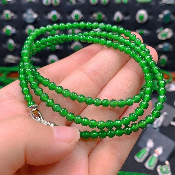 翡翠未镶嵌颈饰项链4