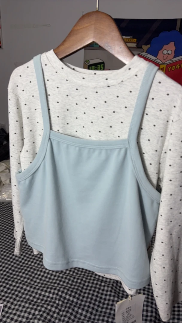 T恤女童吸汗短袖极简风卡通风长袖女方领运动