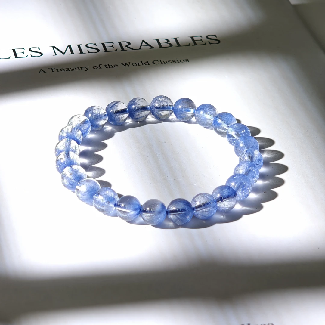 晶匠蓝线石手串7mm+  多样性发一  简约