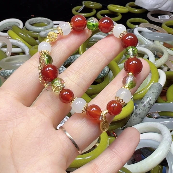 未镶嵌蛇纹石玉手链