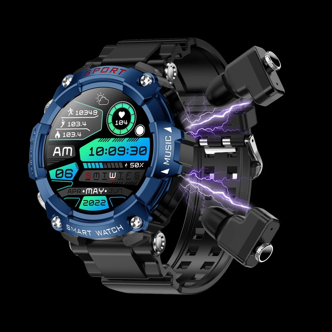 T96智能手表TWS蓝牙耳机二合一通话体温心率自定义表盘运动朝鲜语