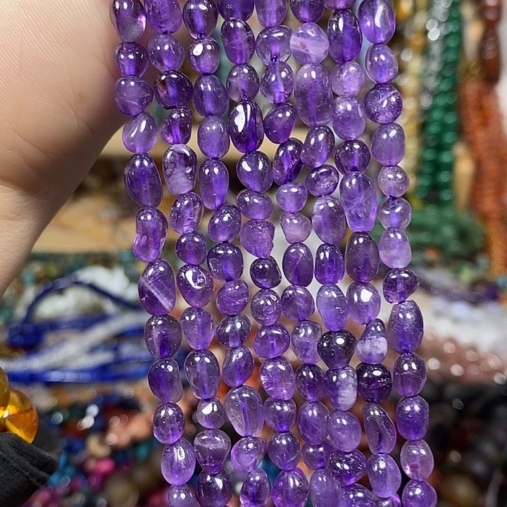 玛瑙/玉髓未镶嵌珠宝半成品天然紫水晶一条