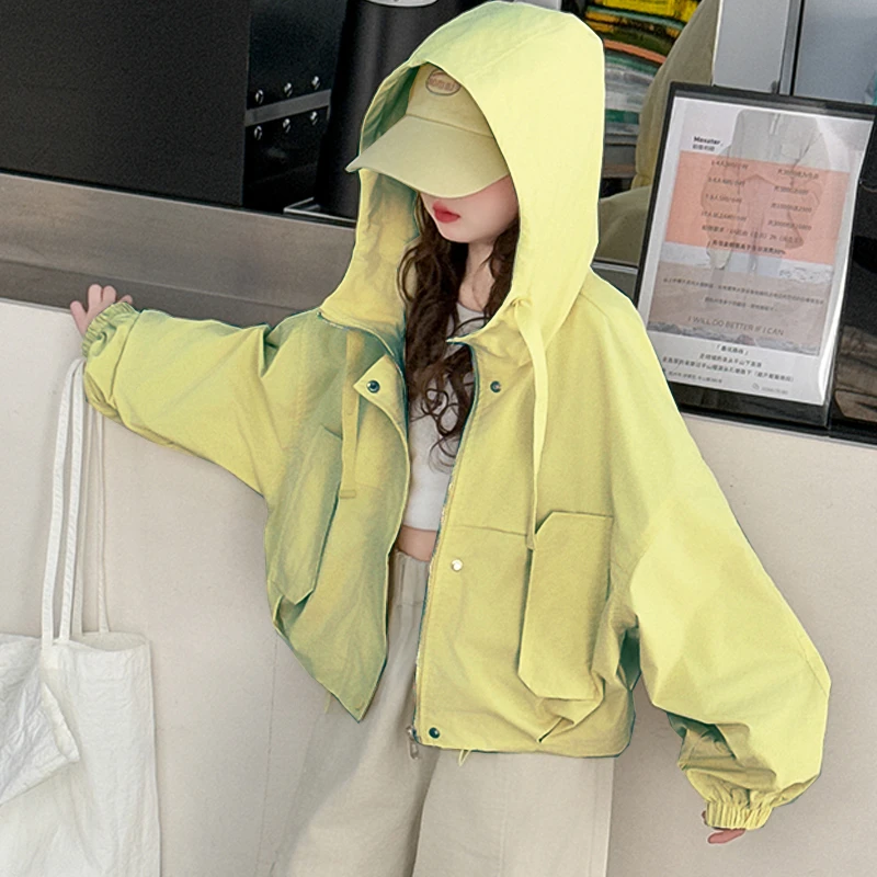 女童春装外套新款中大童2025年韩版宽松版休闲上衣洋气冲锋衣