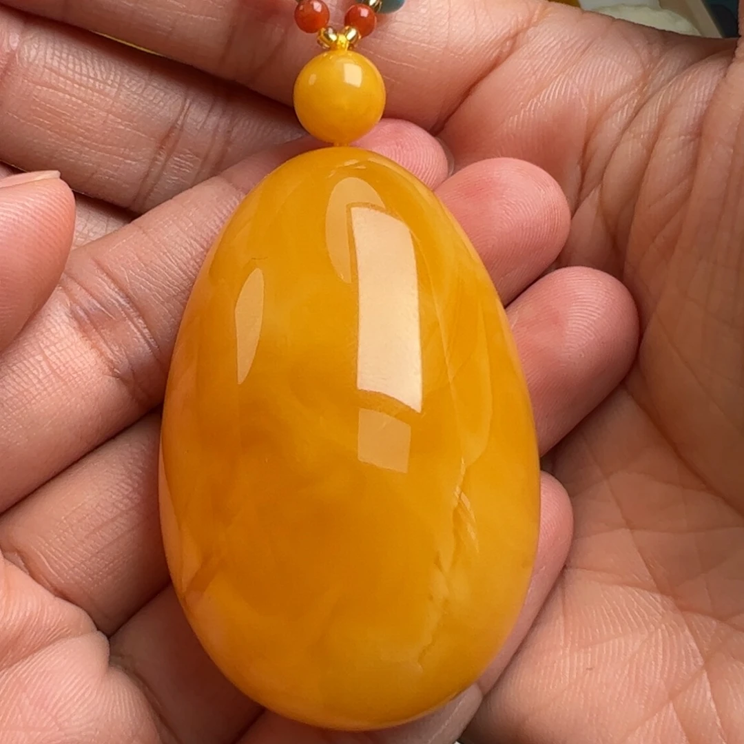 蜜蜡毛衣链未镶嵌无优化无烤色无补胶无覆膜无辐照无煮蜜