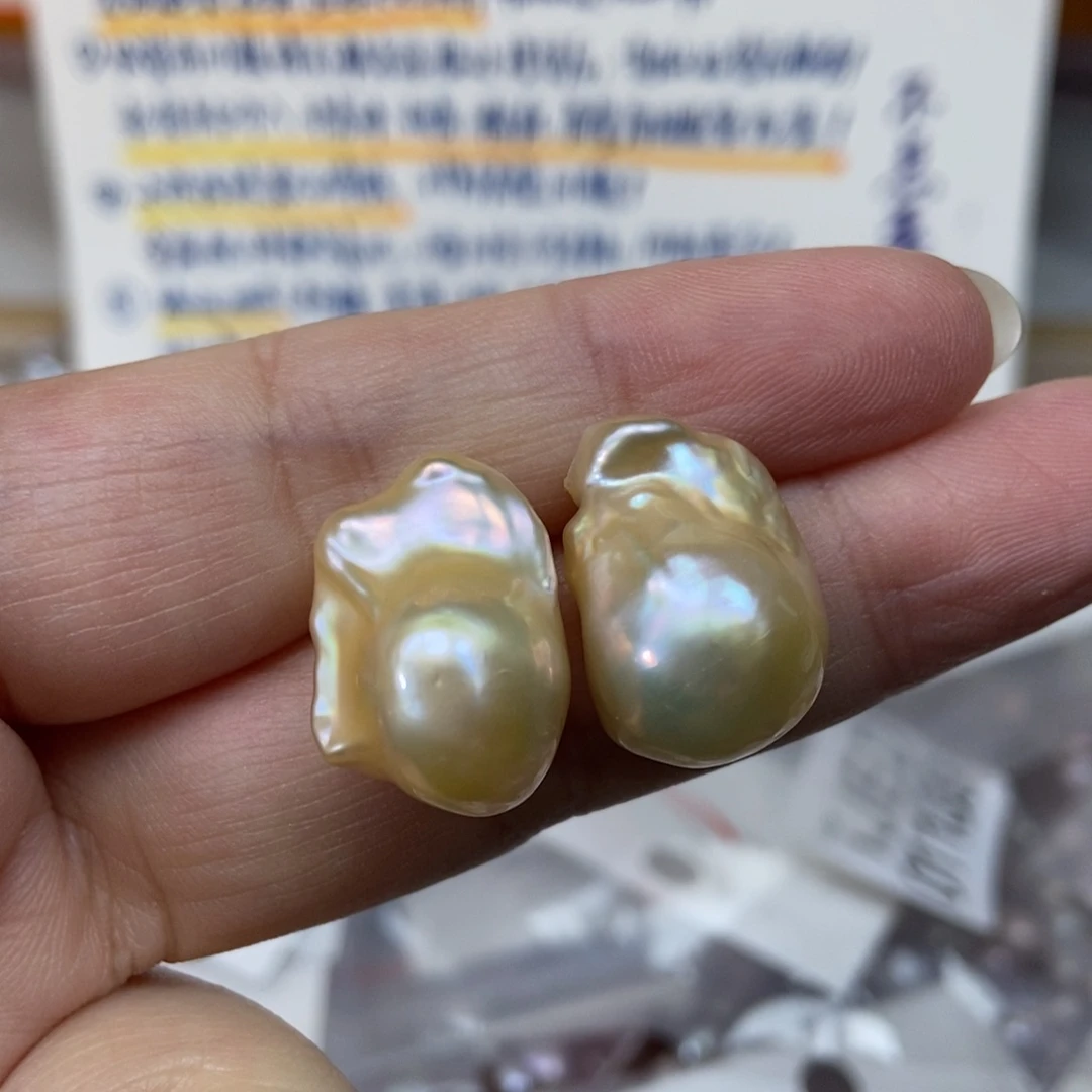 淡水珍珠耳环银S925镶嵌珈*特价104