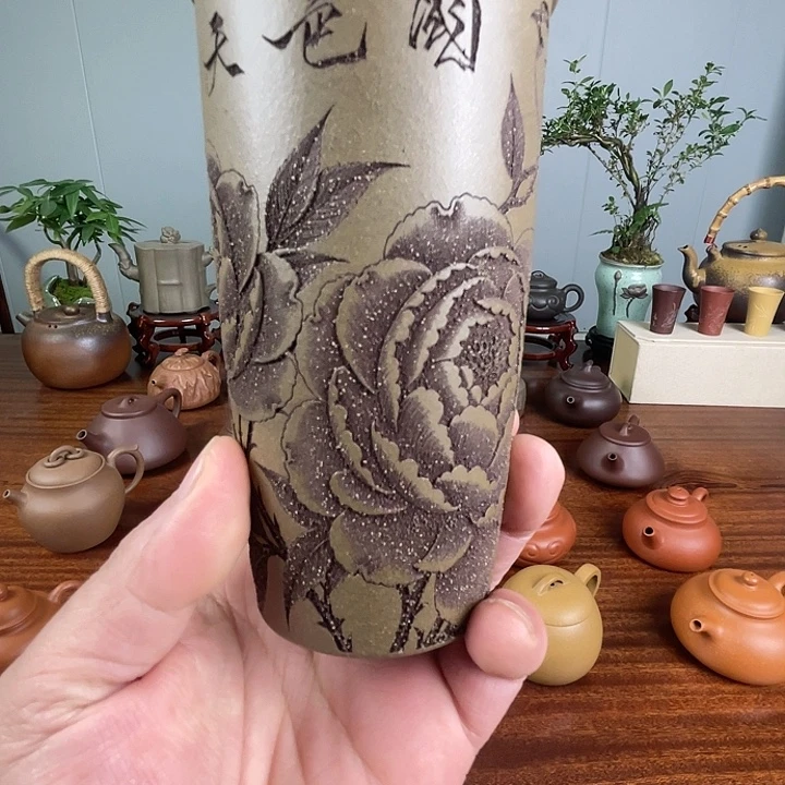 茶壶紫砂青段高杯