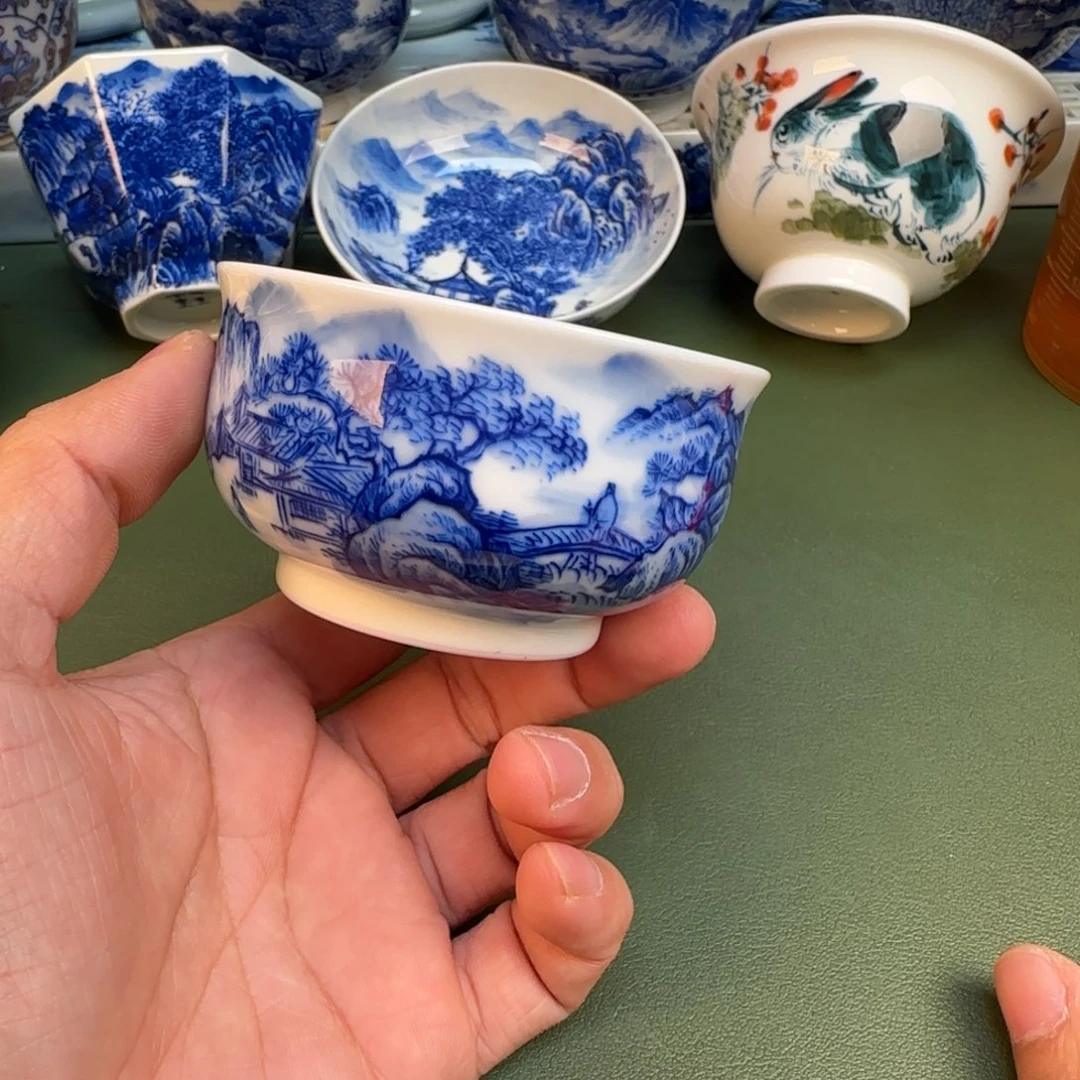 纯手工纯手绘茶具石头96