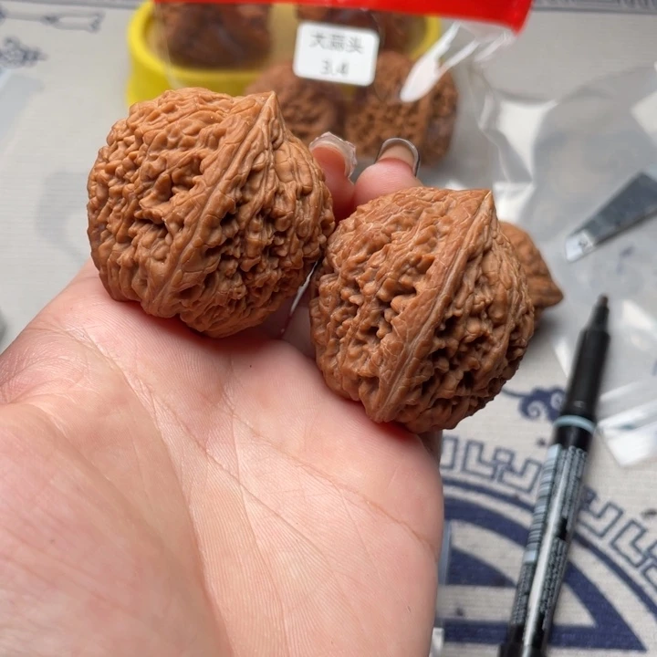 明***溪文玩核桃吊坠大蒜头36