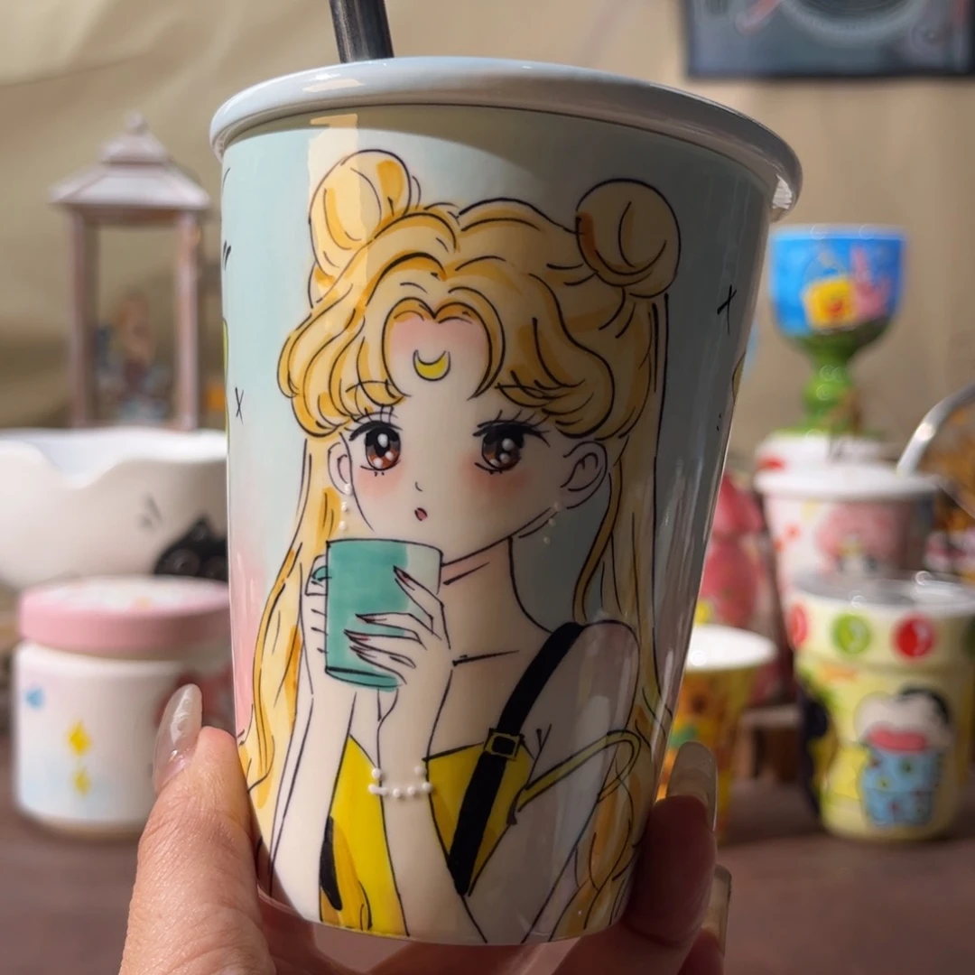 杯景德镇陶瓷文创手绘水杯